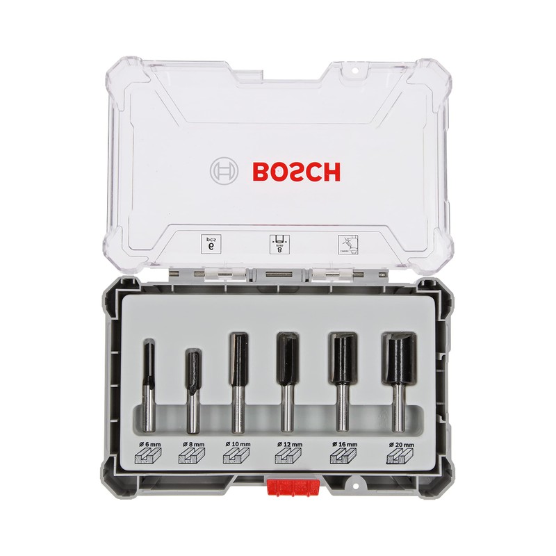 Bosch Professional 6-Piece Groove Cutter Set (for Wood, Accessories for