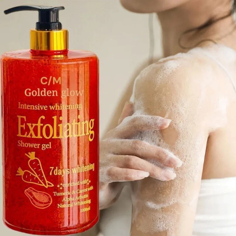 Golden Glow Intensive Whitening Shower Gel Exfoliating Body Wash [USA