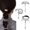 Metal Ponytail Holder Hair Clip, 3Pcs Metal Ponytail Cuff Hair