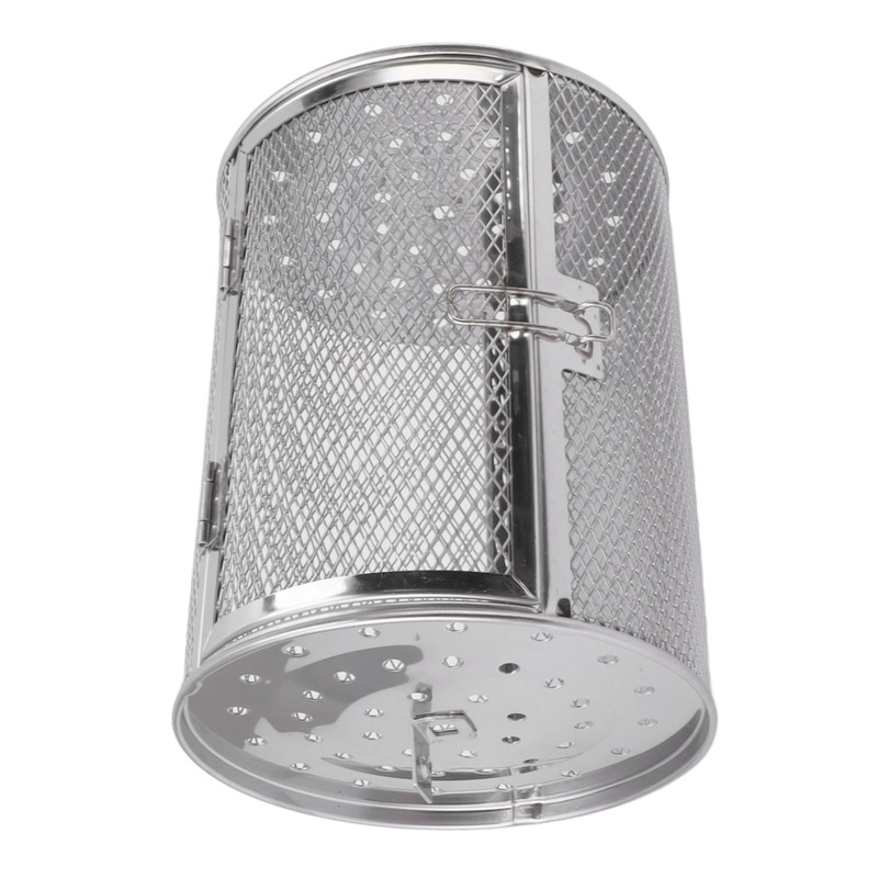 Rolling Grilling Basket Stainless Steel Grill Cage Round Stainless Steel