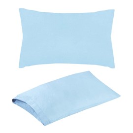 tintoke Mini Pillow, Travel Pillow, 30 x 20 x 4 cm, Small Pillow, Machine Washable, Mini Pillow for Travel, Neck Pillow Inflatable in Smaller Women's Size, Suitable for Adults, Travel (Light Blue)