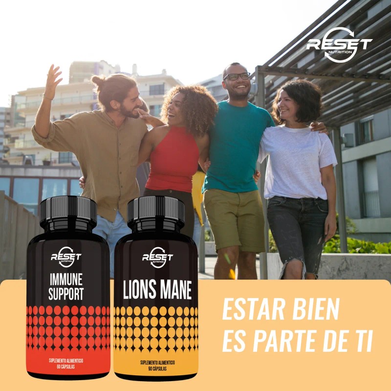 Reset Nutrition Kit Lions Mane Energa Mental E Inmunidad Sin