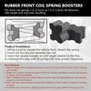 4PCS Rubber Coil Spring Spacers,Heavy Duty Front Coil Spring Booster