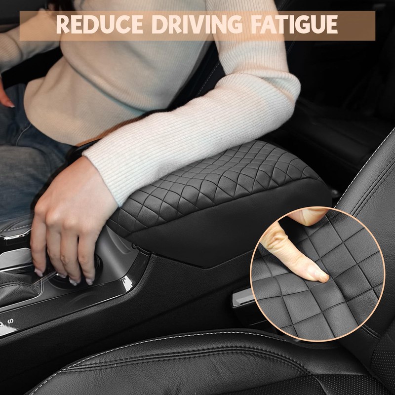 nuoozy Center Console Cover Compatible with Ford Explorer 2011-2019 Leather