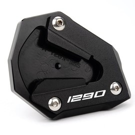 LLIDFONK For KTM 1290 Super Adventure S 1290 SAS 2021-2024 Aluminium Motorcycle Accessories Stand Foot Side Stand Enlarged Pad Support Pad (Black)