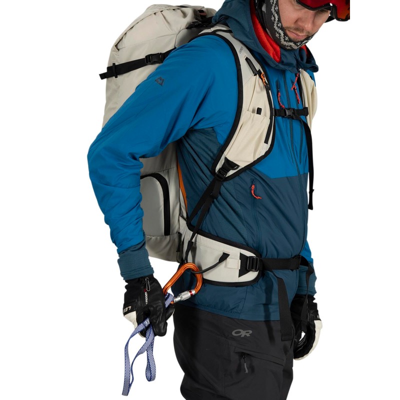 Osprey Firn 28L Ski and Snowboard Backpack, Sandy Grey/Tequila Orange,