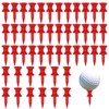 Golf Tees Plastic Driver, 120 Pieces Red Plastic Golf Tees,
