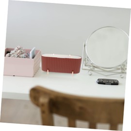 CAXUSD Portable Storage Container Multi-grid Design Plastic Material Cosmetics Cotton Storage Box for Classroom