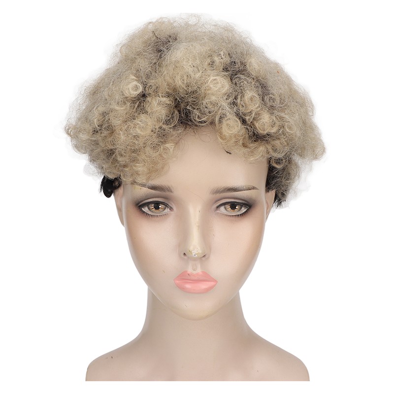 Short Curly Wig Fashion Soft Breathable Adjustable Cosplay Accessory Synthetic