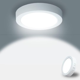 Yexati LED Panel Round 15W 1800LM LED Ceiling Light Round 6500K Cool White Driver Included IP44 Angle 120 for Bedroom Kitchen Living Room Bathroom Dining Room Hallway 170x28mm