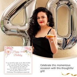 FANCIBAND 40th Birthday Gifts For Women Silver Bracelet For Woman With Heart Charm Anniversary/Christmas/Valentine'S Day Gift For Women