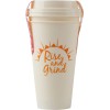 Coffeehouse SET 2 Coffee Cups & Lids, REUSABLE Premium Plastic.