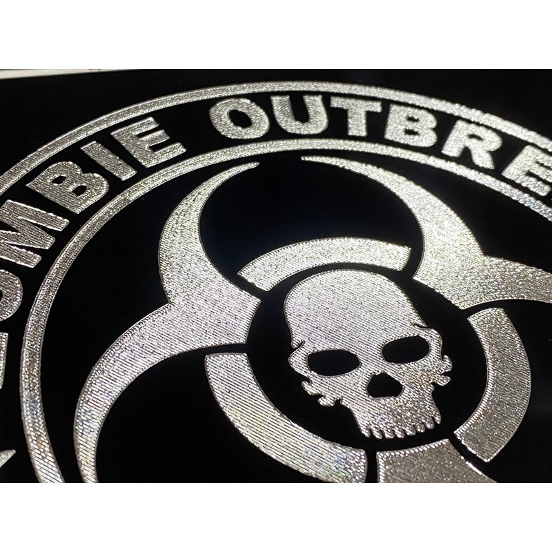 Zombie Response Team 2 Car Tag Diamond Etched on Black