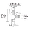 Ciencia Brass Water Diverter 3 Way Shower Diverter Valve T