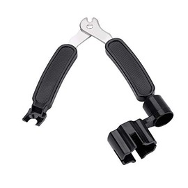 Drfeify Guitar String Cutter, Black 3-in-1 Guitar String Winder Cutter Bridge Pin Puller Sound Console for Bass Guitar Audio Equipment
