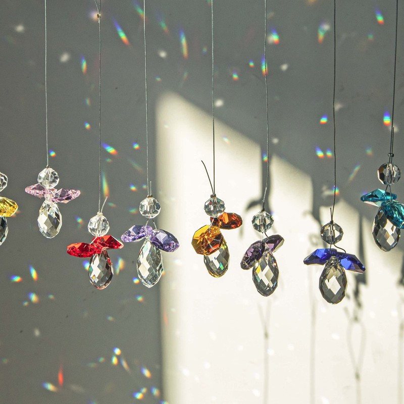 H&D HYALINE & DORA Crystal Guardian Angel Suncatcher,Glass Rainbow Maker