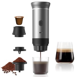 Vunzo Elektrische Espressomaschine Tragbare Kaffeemaschine, Selbsterhitzung mit USB-C, Kapsel Kaffeemaschine Mini, Reisekaffeemaschine, Camping kaffeemaschine