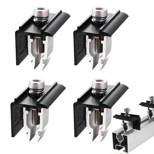 4 Piece End Clamp Bracket Balcony Power Station 30 mm