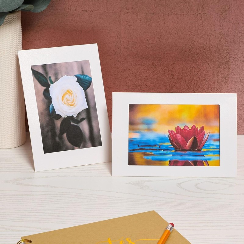 Juvale Cardboard Picture Frames for 4x6 Photos - White Paper