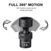 CASOMAN 10 PCS 3/8" Drive Standard Universal Impact Socket Set,