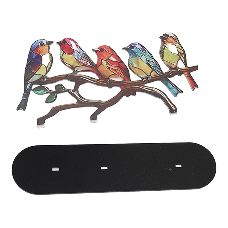 Generic Acrylic Birds On Branch Craft, Flat Bird Craft Statue