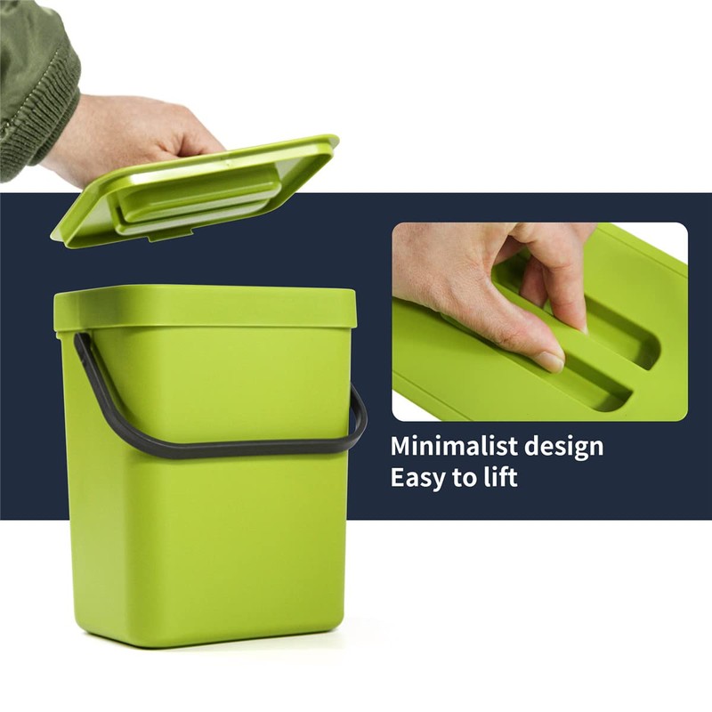 Spesh 2 Pcs (3L+5L) Food Waste Bins Hanging Trash Cans