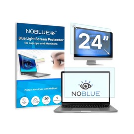 NOBLUE - Blue Light Filter Laptop, PC Screen 24" 16:9 - Anti Blue Light Screen Filter - for Eye Protection during Computer Work - Without Impairment of Image Quality - 531x298mm