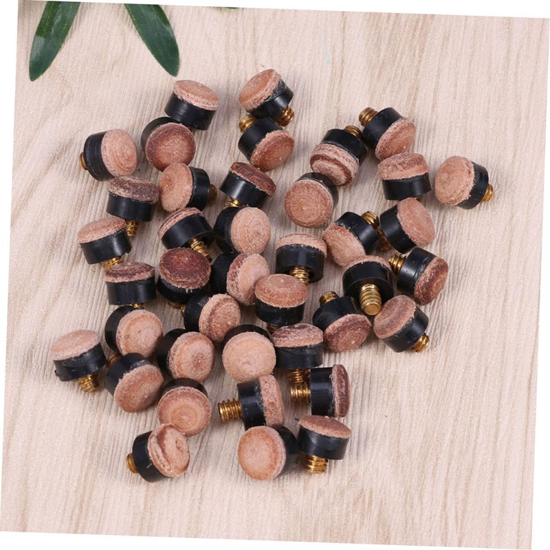 WOONEKY 30 Pcs Screw Cue Tips Replacement for Billiard Cues