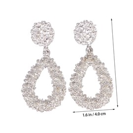 Ipetboom Fashionable Silver Hoop Earrings Alloy Ear Dangle for Women Ideal Present