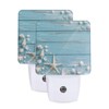 Seashell Night Light Plug-in LED Lamp Set of 2, Dusk
