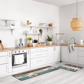 3 Pcs St Patricks Day Rug Summer Decorative Kitchen Rugs Non Slip Washable Kitchen Mats for Floor for Laundry Room Sink Front Door, 20 x 32 Inch, 20 x 47 Inch, 20 x 59 Inch(Paddle)(Paddle)