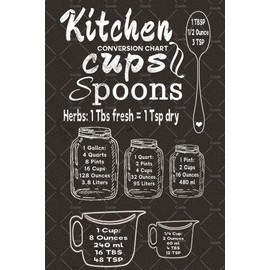 Vintage Kitchen Decor Poster Kitchen Conversion Chart Metal Tin Sign Funny Kitchen Quote Plaque Gifts For Cooking Lovers Farmhouse Kitchen Cafe 8x12 Inch