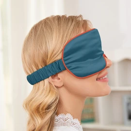 THXSILK Eye Mask Silk Blindfold Eye Pillow, AB Face Design, 25 Momme, Highest Grade 6A, OEKO Certified, 100% Silk, Breathable, Blackout, No Pressure, Washable, For Travel, Sleeping, Airplane, Unisex