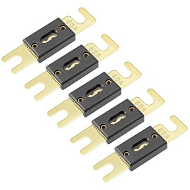 ANCLLO 5 Pack ANL Fuse ANL-60 60 Amp Car Audio System Gold Leaf and - for Car Vehicles Audio System Gold Leaf Black