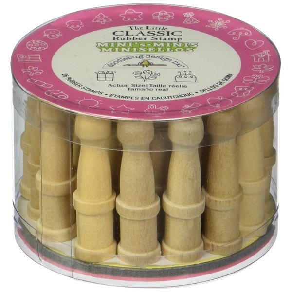 Caron Hampton Art Little Classic Mini 26-Piece Stamp Set, Doodlebug