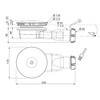 Wirquin, White 30723210 D90 Extra Flat Curved ABS Chrome Shower