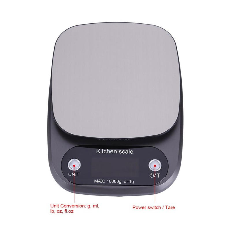 Digital Kitchen Scale, LCD Digital Electronic 10kg/1g Kitchen Food Scale