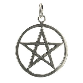 Kiss of Leather Pentagram Pendant 925 Sterling Silver No. 49, Sterling Silver, No Gemstone