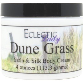 Eclectic Lady Dune Grass Satin and Silk Cream, Body Cream, Body Lotion, 8 oz - Shea Butter, Aloe, Silk Amino Acids, Vitamin E, Phthalate-Free, Handcrafted in USA - Perfect For Women