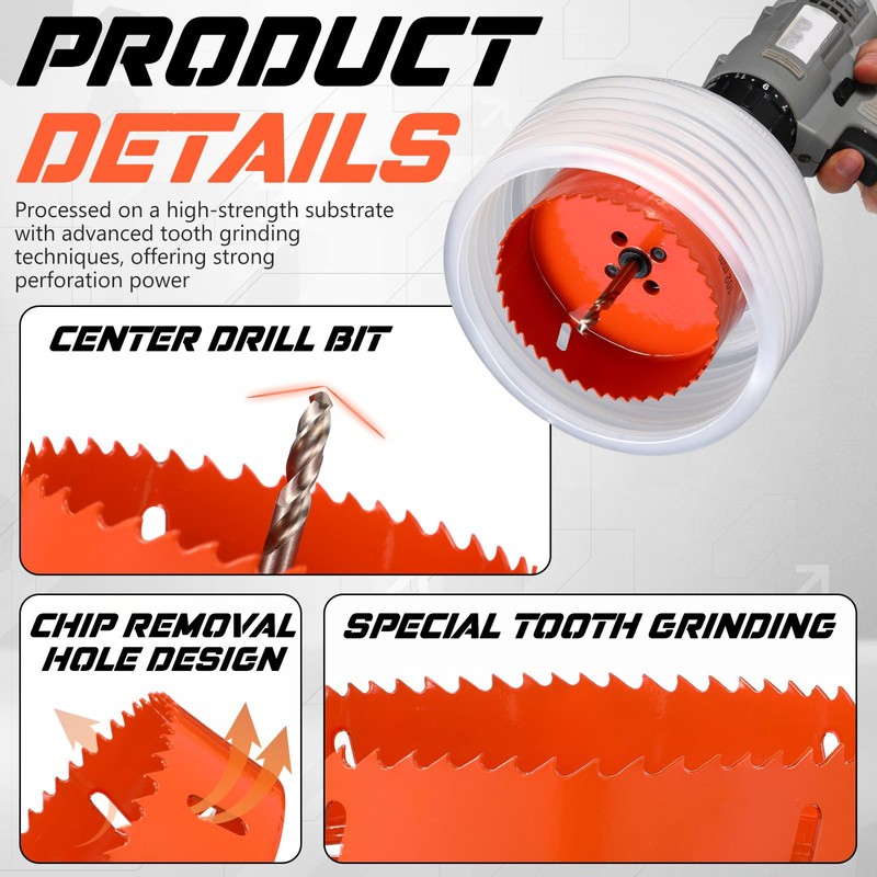 Otoolling 4 Inch & 6 Inch Hole Saw for Recessed