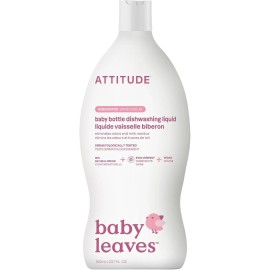 ATTITUDE Baby Dish Soap and Bottle Cleaner, Dishwashing Liquid, 23.7 Fl Oz