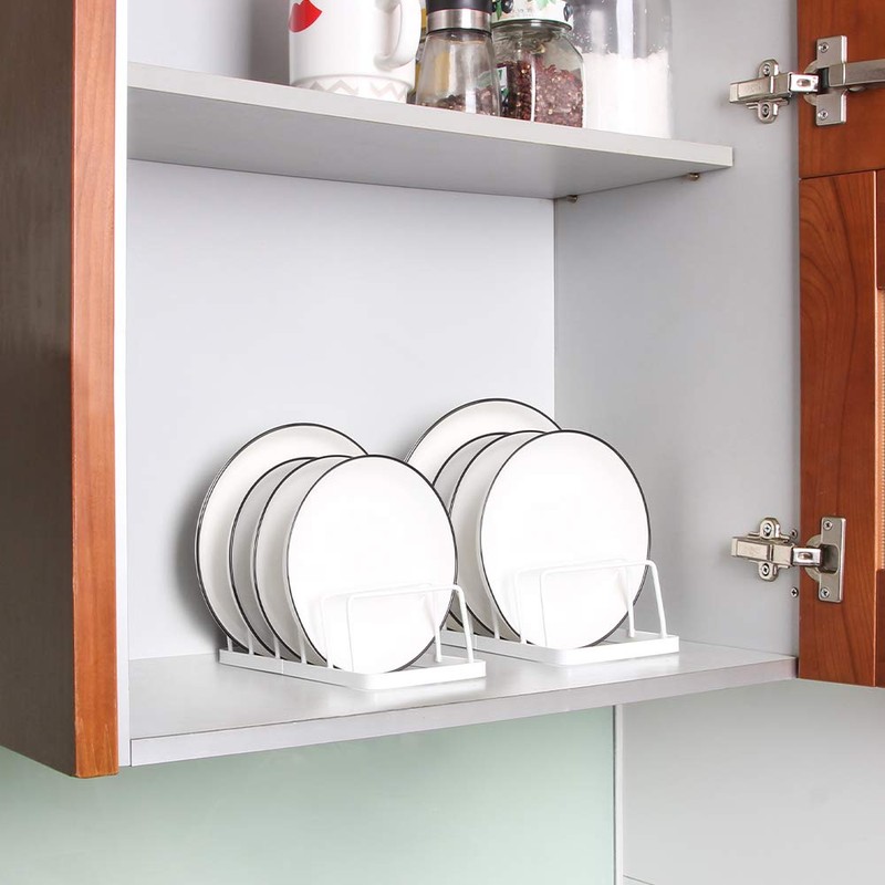 [2 Pack] Dish Plate Storage Drainboard, Tomorotec Pot Lid Holder