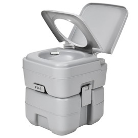 YITAMOTOR Portable Toilet, RV Toilet Travel Potty, 5.3 Gallon Waste Tank for Easy Disposal, Press Flush Pump for Odorless Cleaning, Portable Toilet for Camping, Boating, Hiking, and Trips