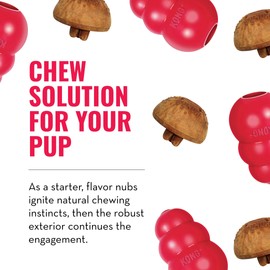 KONG Classic Stuffable Dog Toy & KONG Marathon Chicken-Flavored Treats (2 Pack) - Fetch & Chew Toy for Dogs - With Dog Toy Filler Treat - For Hours of Fun & Enrichment - For Medium Dogs