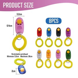 UOPJDD 8 Stück Haustier Trainer, Haustierversorgungen, Hundetraining Assistierende Werkzeuge, Hundetraining Clicker.