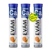 EVÄM Calcium Magnesium D3 Effervescent Tablets, Mandarin Flavour, 3 x