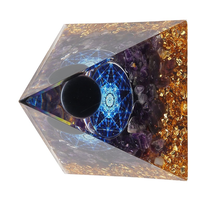 Crystal Pyramid Exquisite Beautiful Pyramid Power Stone Ornament for Desks