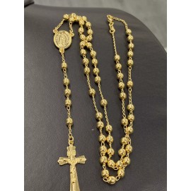 Prime Jewelry 269 Virgen de Guadalupe Rosary 24" 14K Gold Filled Jewelry Catholics Gifts Mens