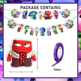 Insde Outt 2 Happy birthday banner - Birthday Decorations.