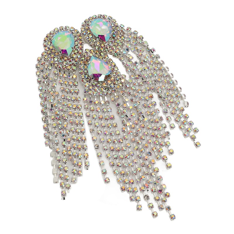 Rhinestone Tassel Shoulder Epaulet Decorative Shoulder Board Badge DIY Exquisite